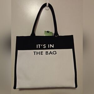 Kate Spade Black and White Minimalist Tote